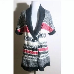 Tommy Hilfiger Tribal Print Knit Sweater L